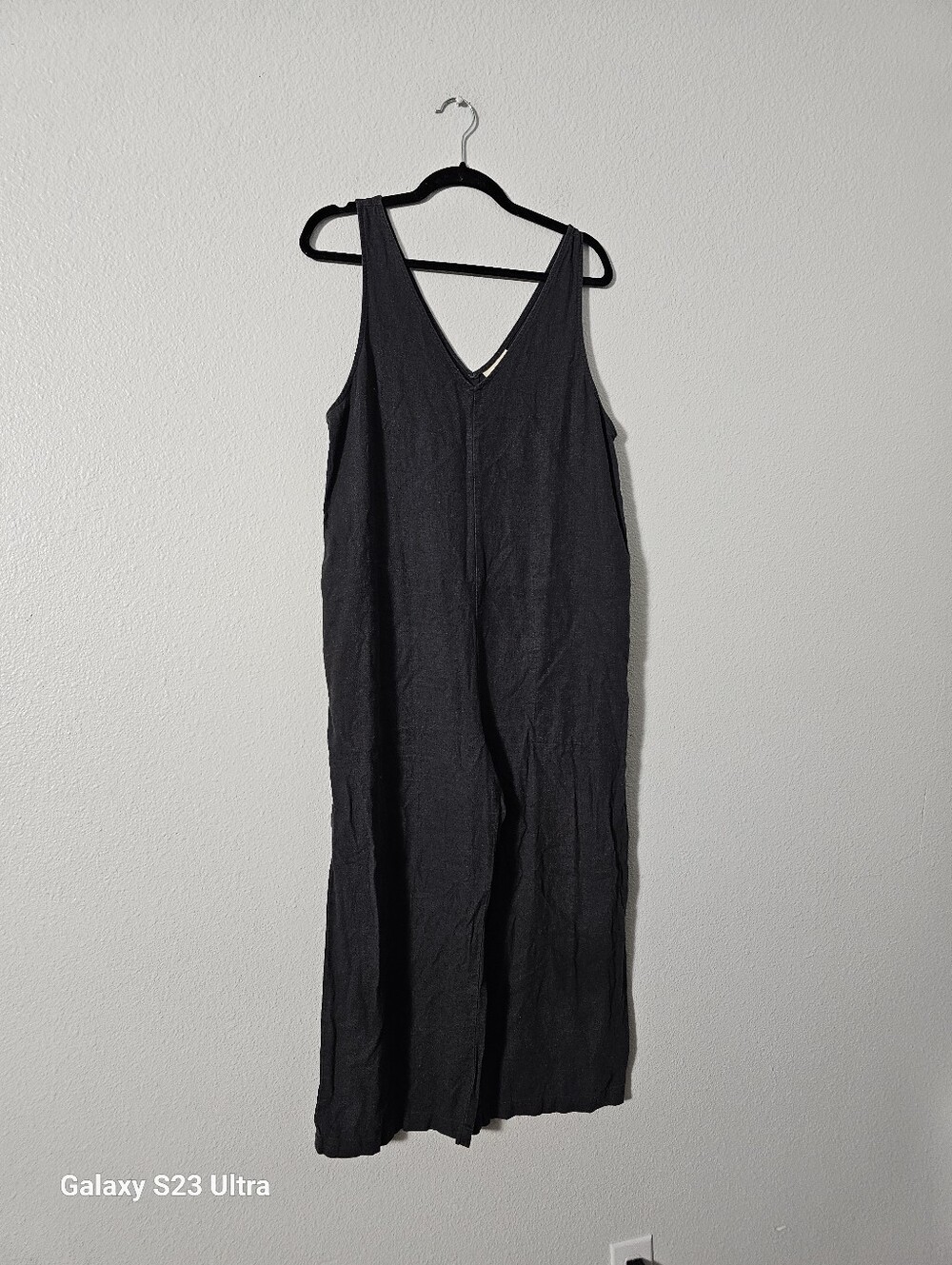 Universal Thread Grey  V‑Neck Linen Jumpsuit Sz S